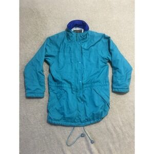 Vintage Eddie Bauer‎ Womens Windbreaker Small Aqua Jacket With Gore Tex PTFE